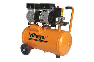 Klusais gaisa kompresors Villager VAT 24 LS cena un informācija | Kompresori | 220.lv