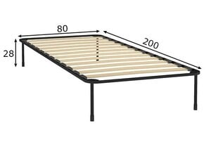 Metāla gultas redeles, 80 x 200 x 28 cm cena un informācija | Gultas restes | 220.lv