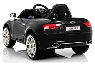 Elektriskā automašīna Audi RS5, krāsota melnā krāsā cena un informācija | Elektromobīļi bērniem | 220.lv