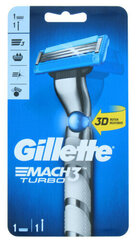 Skuveklis vīriešiem Gillette Mach3 Turbo, 1 gab. cena un informācija | Skūšanās piederumi, kosmētika | 220.lv