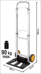 Ratiņi kravu pārvadāšanai salokāmi 355 x 240 mm 90 kg Vorel (78661) cena un informācija | Rokas instrumenti | 220.lv