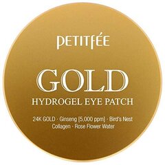 Spilventiņi ādai ap acīm Petitfee Gold Hydrogel Eye Patch 60 gab. cena un informācija | Sejas maskas, acu maskas | 220.lv