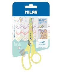 Šķēres ar rakstiem MILAN, dzeltenas, 13.4 cm cena un informācija | Kancelejas preces | 220.lv