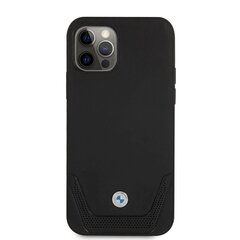 BMW Signature Leather Lower Stripe Case priekš iPhone 12 Pro Max 6.7 Black cena un informācija | Telefonu vāciņi, maciņi | 220.lv