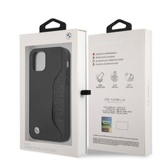 BMW Signature Leather Card Slot Hard Case priekš iPhone 12 Pro Max 6.7 Black cena un informācija | Telefonu vāciņi, maciņi | 220.lv