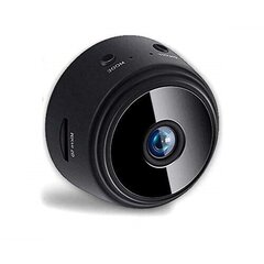 Mini videonovērošanas kamera WIFI HD, melna cena un informācija | Novērošanas kameras | 220.lv