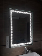 Spogulis ar LED apgaismojumu ART-10 700x500mm cena un informācija | Vannas istabas spoguļi | 220.lv