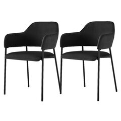 Комплект из 2-х стульев Selsey Azha, черный цена и информация | Стулья для кухни и столовой | 220.lv