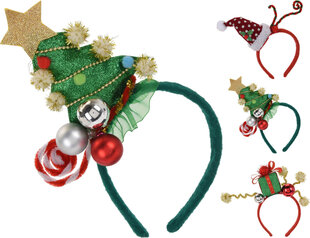 Ziemassvētku matu stīpiņa ar dekorāciju cena un informācija | Karnevāla kostīmi, maskas un parūkas | 220.lv
