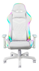 Spēļu krēsls Deltaco WCH90 RGB, balts cena un informācija | Biroja krēsli | 220.lv