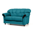 Dīvāns Rosa, 2 vietīgs, pārklāts ar audumu, Diivan Rosa, 2-kohaline, kaetud kangaga - sinine Inari 87, musta värvi jalad cena un informācija | Dīvāni | 220.lv