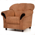 Atzveltnes krēsls Rosa, pārklāts ar audumu, Tugitool Rosa, kaetud kangaga Monolith 61, musta värvi jalad