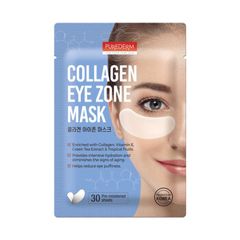 Purederm Kolagēna maska acu zonai, 30 gab. cena un informācija | Sejas maskas, acu maskas | 220.lv