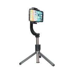 3in1 GIMBAL STABILIZER / STATĪVS / SELFIE STICK Combo Selfie Stick, stabilizators ar statīvu un Bluetooth tālvadības pulti, melns SSTR-L08 cena un informācija | Selfie Sticks | 220.lv