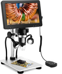 Profesionāls digitālais mikroskops elektronikas remontam, 1200x cena un informācija | Teleskopi un mikroskopi | 220.lv