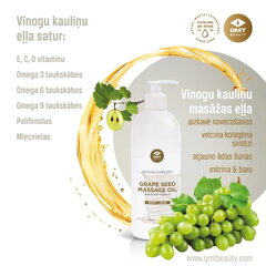Vīnogu kauliņu masāžas eļļa (Grape seed massage oil) GMT BEAUTY 500ml cena un informācija |  Masāžas eļļas | 220.lv