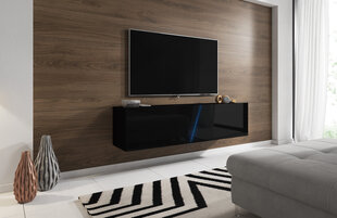 TV galdiņš Signal Meble Simena LED, melns cena un informācija | TV galdiņi | 220.lv