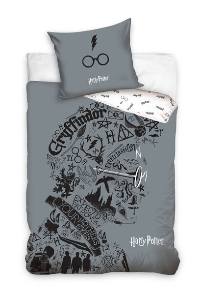 Bērnu spīdošs tumsā gultas veļas komplekts Harry Potter 140x200, 2 daļas cena