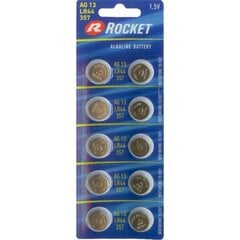 Rocket Alkaline elementi LR44 A76 AG13, 10 gab. cena un informācija | Baterijas | 220.lv