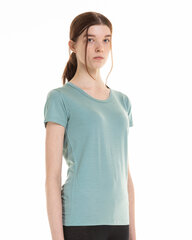 T-krekls no merino vilnas sievietēm, Greenish Blue cena un informācija | Termoveļa sievietēm | 220.lv