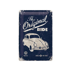 Metāla plāksne 20 x 30 cm, VW Beetle The Original Ride cena un informācija | Interjera priekšmeti | 220.lv