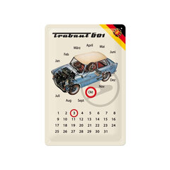 Metāla plāksne 20 x 30 cm, Trabant 601 cena un informācija | Interjera priekšmeti | 220.lv