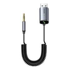 USAMS SJ504 Car AUX - Bluetooth 5.0 audio adapteris ar micro SD, pelēks cena un informācija | Bezvadu garnitūra | 220.lv