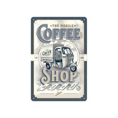 Metāla plāksne 20 x 30 cm, Ape The Mobile Coffee Shop cena un informācija | Interjera priekšmeti | 220.lv