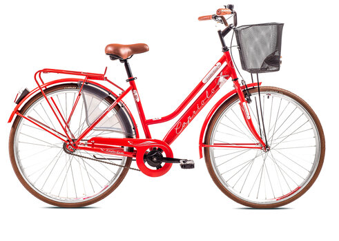 Pilsētas velosipēds Capriolo Amsterdam Lady, sarkans cena un informācija | Velosipēdi | 220.lv