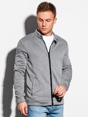 Vīriešu džemperis ar rāvējslēdzēju Ombre B1071 pelēks cena un informācija | Vīriešu jakas | 220.lv