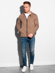 Vīriešu džemperis ar rāvējslēdzēju Ombre B1071 brūns cena un informācija | Vīriešu jakas | 220.lv