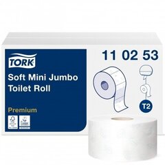 Tualetes papīrs Tork Premium Mini Jumbo T2,12 gab. cena un informācija | Tualetes papīrs, papīra dvieļi | 220.lv
