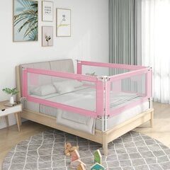 Aizsargbarjera bērnu gultai vidaXL, rozā, 190x25cm cena un informācija | Bērnu drošības preces | 220.lv