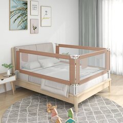 Aizsargbarjera bērnu gultai vidaXL, taupe, 120x25cm cena un informācija | Bērnu drošības preces | 220.lv