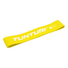 Pretestības gumija Tunturi Textile Light, 64 cm, dzeltena cena un informācija | Fitnesa gumijas, gredzeni | 220.lv