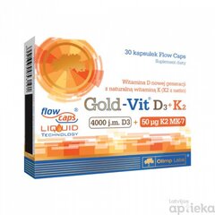 Olimp Labs Gold-Vit. D3 4000+K2 MK-7 caps. N30 cena un informācija | Vitamīni, preparāti, uztura bagātinātāji labsajūtai | 220.lv