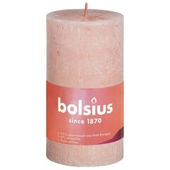Bolsius cilindriskas sveces Shine, 8 gab., 100x50 mm, dūmakaini rozā cena un informācija | Sveces un svečturi | 220.lv
