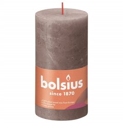 Bolsius cilindriskas sveces Shine, 6 gab., 130x68 mm, pelēkbrūnas cena un informācija | Sveces un svečturi | 220.lv