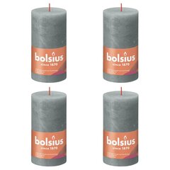 Bolsius cilindriskas sveces Shine, 6 gab., 130x68 mm, eikalipta zaļas cena un informācija | Sveces un svečturi | 220.lv