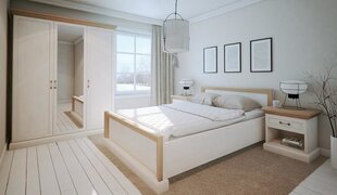 Guļamistabas komplekts Royal, balts/ozola krāsas cena un informācija | Komplekti guļamistabai | 220.lv