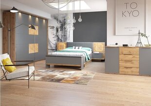 Guļamistabas komplekts Livorno, pelēks/ozols cena un informācija | Komplekti guļamistabai | 220.lv