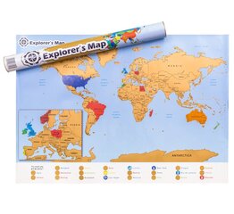 Ceļotāju karte, angļu valoda cena un informācija | Pasaules kartes | 220.lv