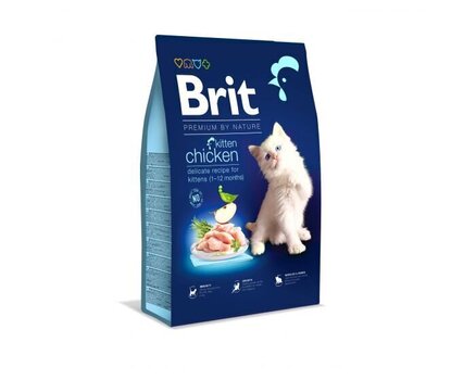 Brit Premium by Nature sausā barība kaķēniem 8 kg cena un informācija | Sausā barība kaķiem | 220.lv