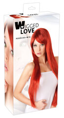 Sarkana sieviešu parūka Wig Red Long cena un informācija | Karnevāla kostīmi, maskas un parūkas | 220.lv