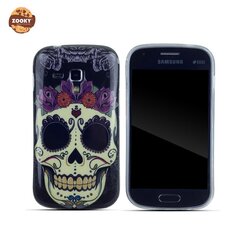 Zooky Gumijots telefona apvalks ar Skulls Art Dizainu Samsung S7560 S7562 S7580 Trend cena un informācija | Maciņi, somiņas | 220.lv