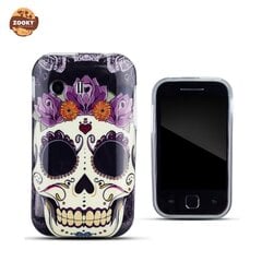 Zooky Gumijots telefona apvalks ar Skulls Art Dizainu Samsung S5360 Galaxy Young cena un informācija | Maciņi, somiņas | 220.lv