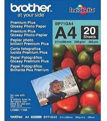 Fotopapīrs Premium Plus, Brother / A4, 260g/m2, 20 lpp cena un informācija | Tintes kārtridži | 220.lv