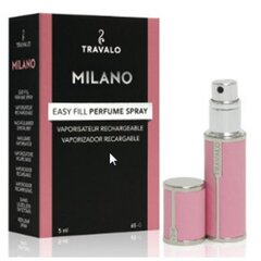 Atkārtoti uzpildāmā smaržu pudele Travalo Milano - refillable bottle 5 ml (pink) cena un informācija | Sieviešu smaržas | 220.lv
