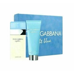 Komplekts sievietēm Dolce & Gabbana Light Blue EDT 100 ml + ķermeņa krēms 75 ml cena un informācija | Sieviešu smaržas | 220.lv