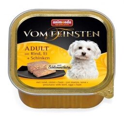 Animonda Vom Feinsten Schlemmerkern konservēta suņu barība ar liellopu gaļu, olām un šķiņķi, 150 g cena un informācija | Konservi suņiem | 220.lv